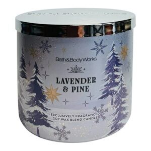 Bath and Body Works Lavender Pine Three Wick Candle